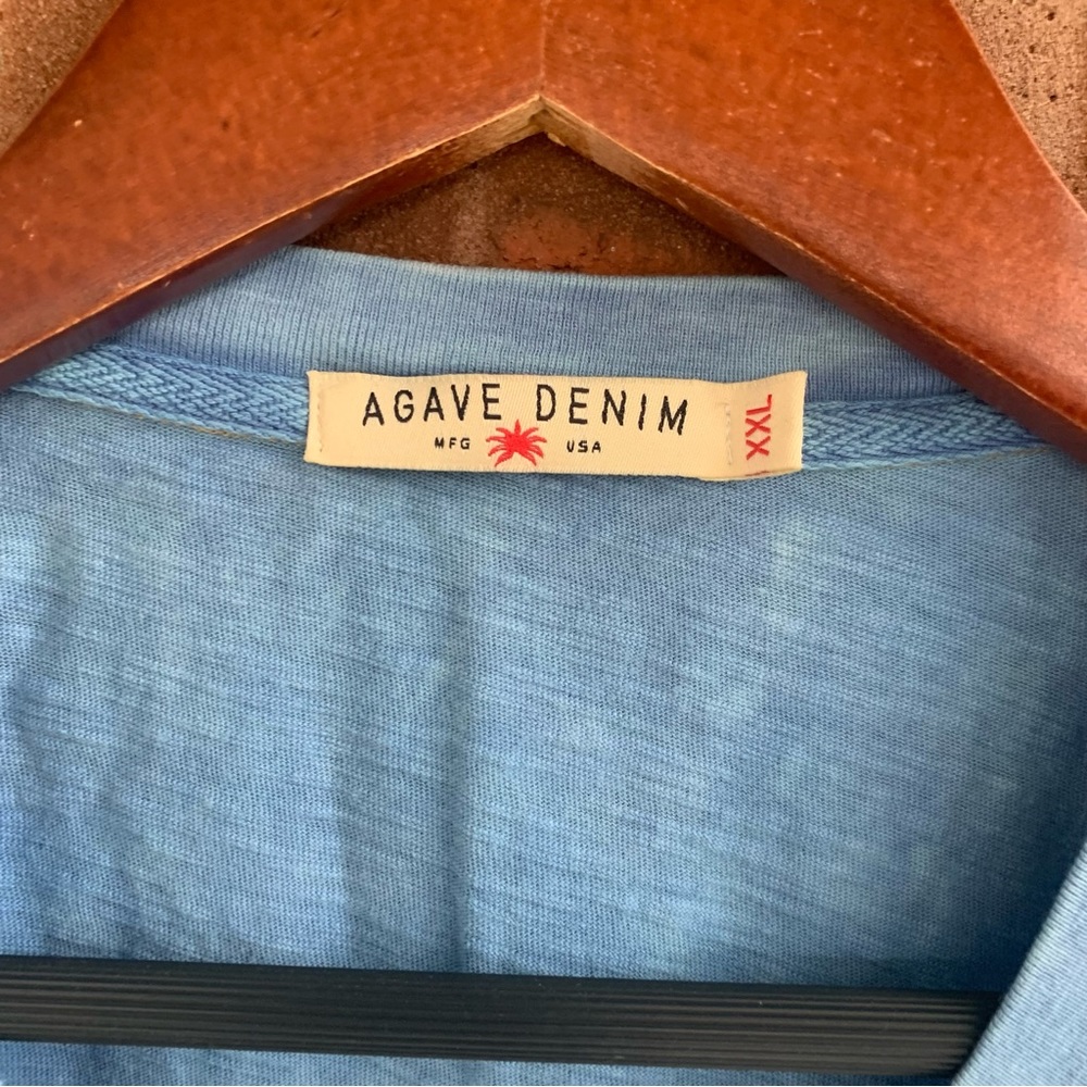 Agave Denim Blue short Sleeve Top Men’s US XXL Regular - Picture 4 of 10
